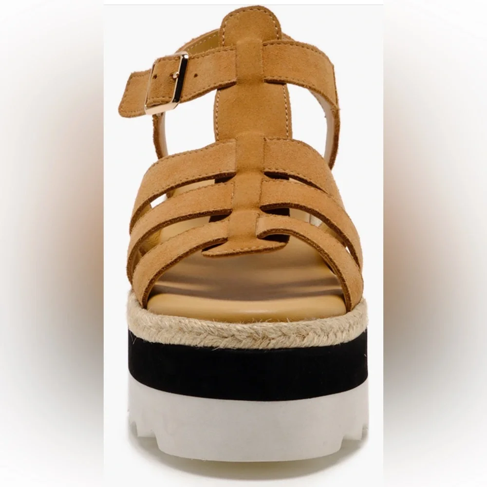 NWT Free People Mykonos Platform Wedge Fisherman Sandals Sz 8,5 - Picture 8 of 15